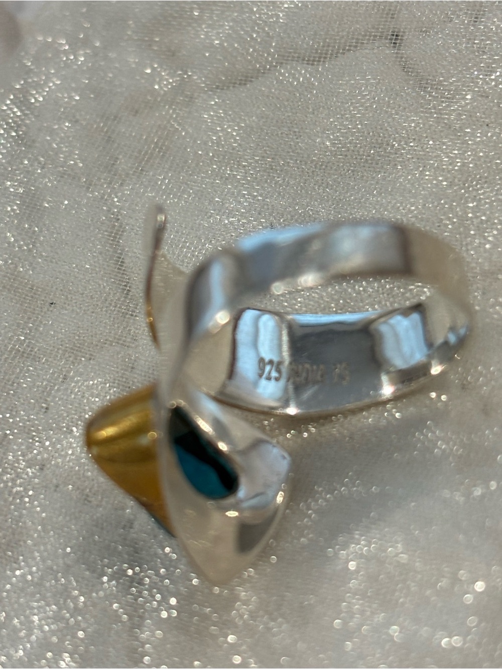 Silver adjustable ring - Picture 3 of 3